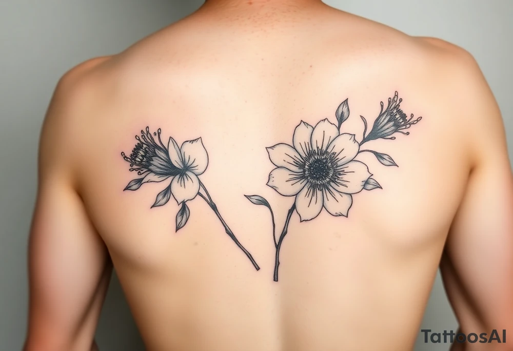 Mimosa flowers tattoo idea