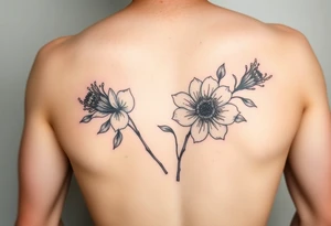 Mimosa flowers tattoo idea
