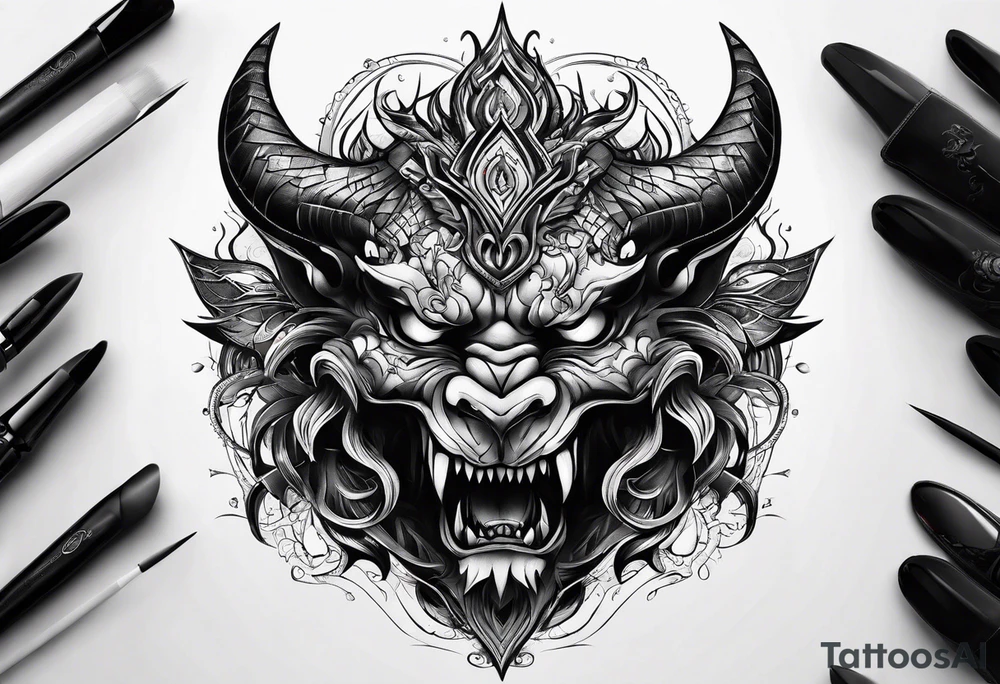 Demonic hand tattoo idea