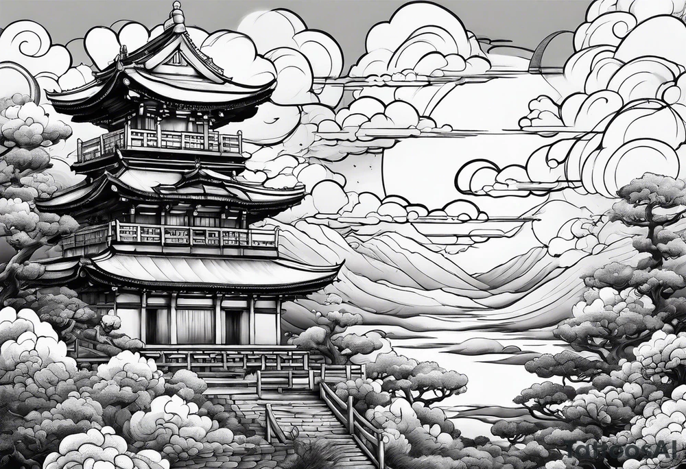 Clouds sleeve tattoo idea