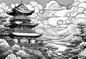 Clouds sleeve tattoo idea