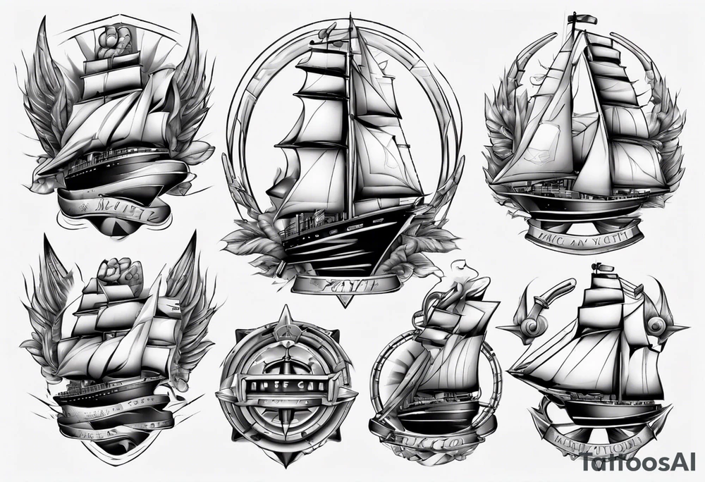 mega yacht tattoo idea