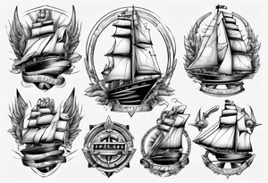 mega yacht tattoo idea
