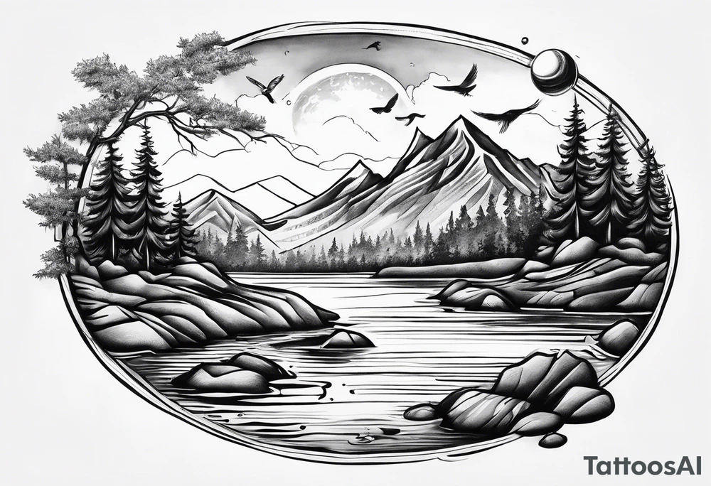Skipping rocks tattoo idea