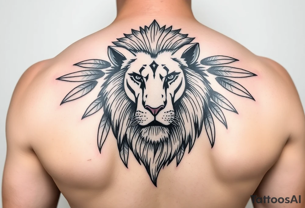 faravahar and lion tattoo idea