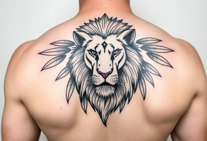 faravahar and lion tattoo idea