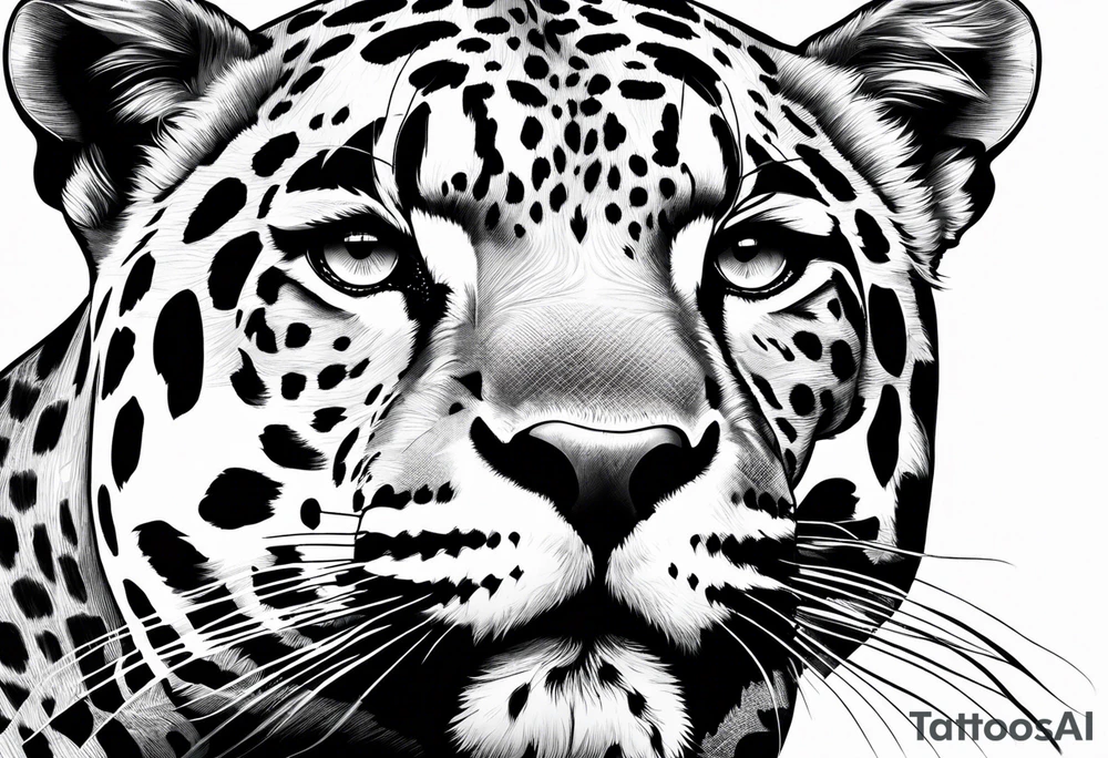 Jaguar head tattoo idea