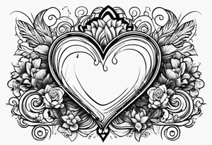 corazon con mar tattoo idea