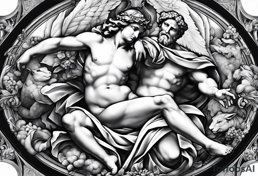 the creation by michelangelo tattoo idea