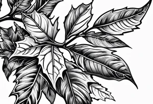 Holly leaf tattoo idea