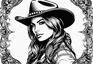 Sexy cowgirl tattoo idea