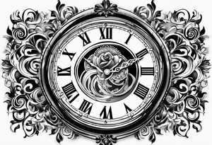 black digital clocks with time 22:22 tattoo idea