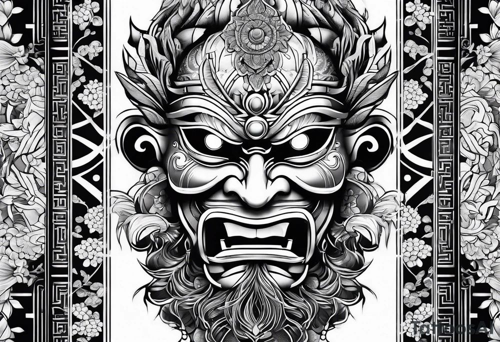 Yone mask tattoo idea