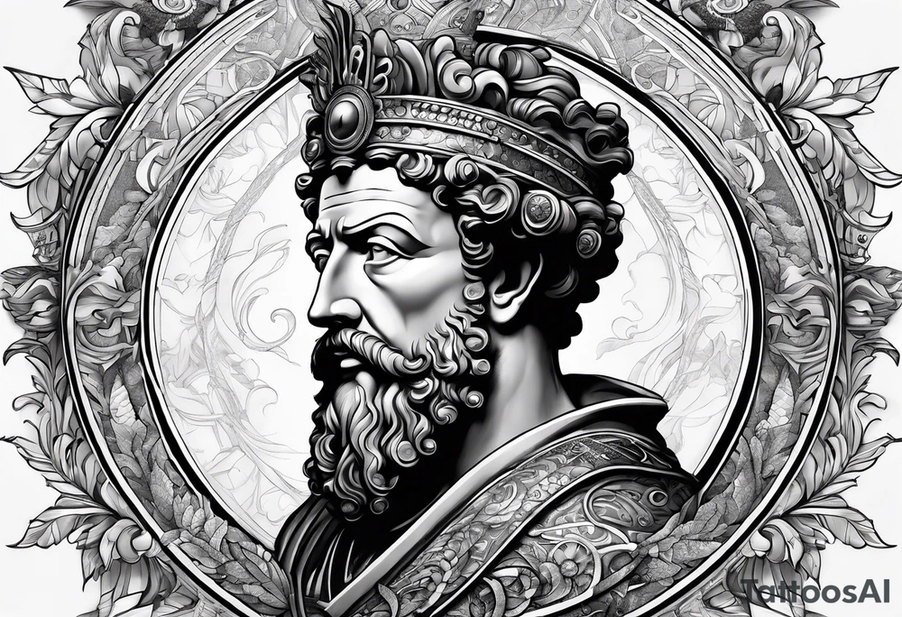 A picture of Marcus Aurelius tattoo idea