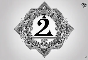 a simple small tattoo about surrendering, relinquishing control, and accepting destiny/fate. somehow this tattoo also incorporates the number 222 or three separate 2s into it tattoo idea