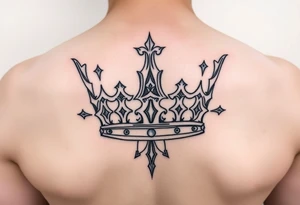 Crown no more pain strength 
Minimalistic fine line tattoo idea