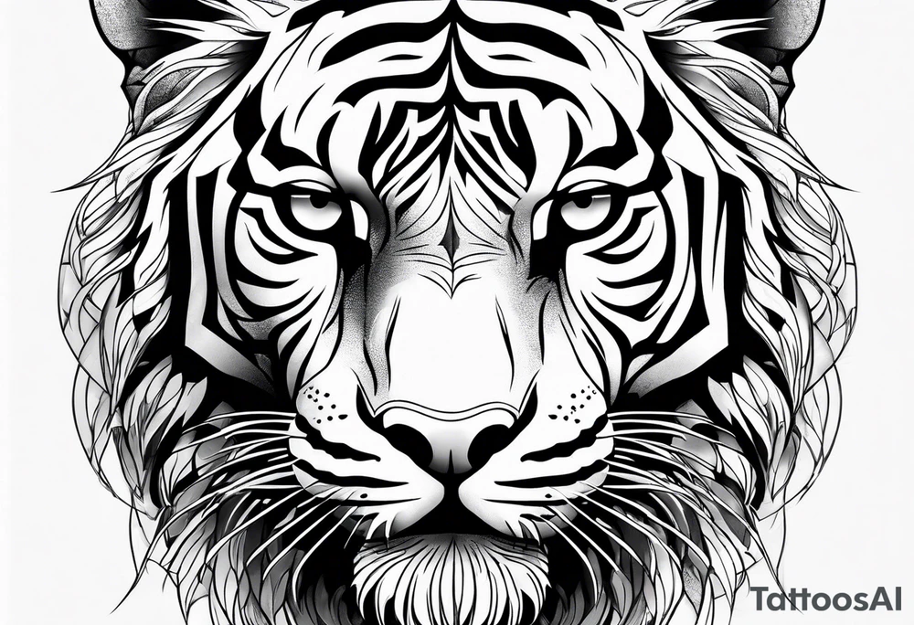 full tiger body tattoo idea