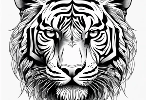 full tiger body tattoo idea
