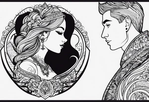 Paired tattoo for a girl and a guy, together forever, he is Artem, she is Lada. Two people with incurable diseases who love each other very much tattoo idea