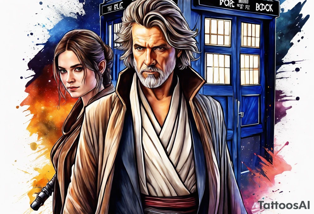 Jedi with doctor who tattoo idea