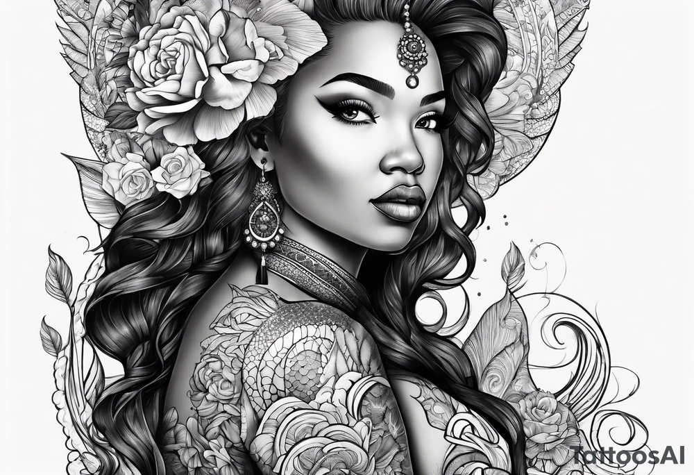 Mandela, mermaid tattoo idea