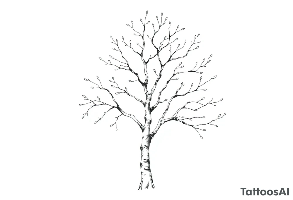 birch tree tattoo idea
