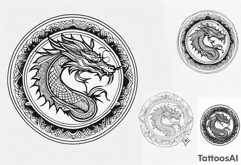Mandala Dragon tattoo idea