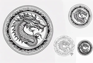 Mandala Dragon tattoo idea
