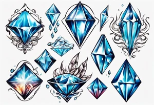 water diamond tattoo idea