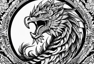 quetzalcoatl sleeve tattoo idea
