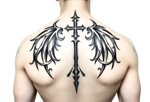 Tribal religious tattoo idea
