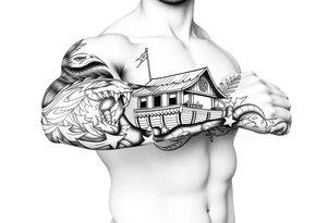 Polynesian tribal noah’s ark tattoo tattoo idea