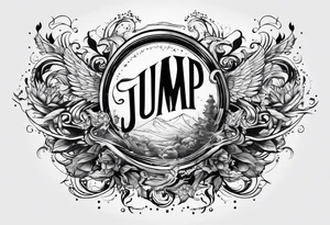 word "JUMP" tattoo idea