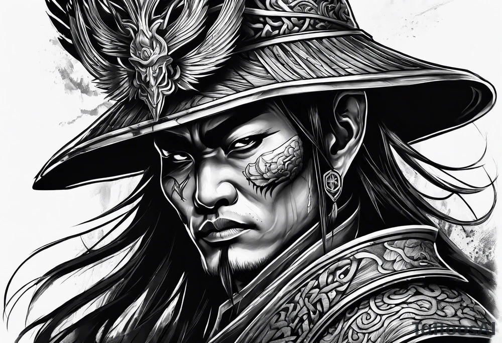 A Vietnamese undead warrior tattoo idea