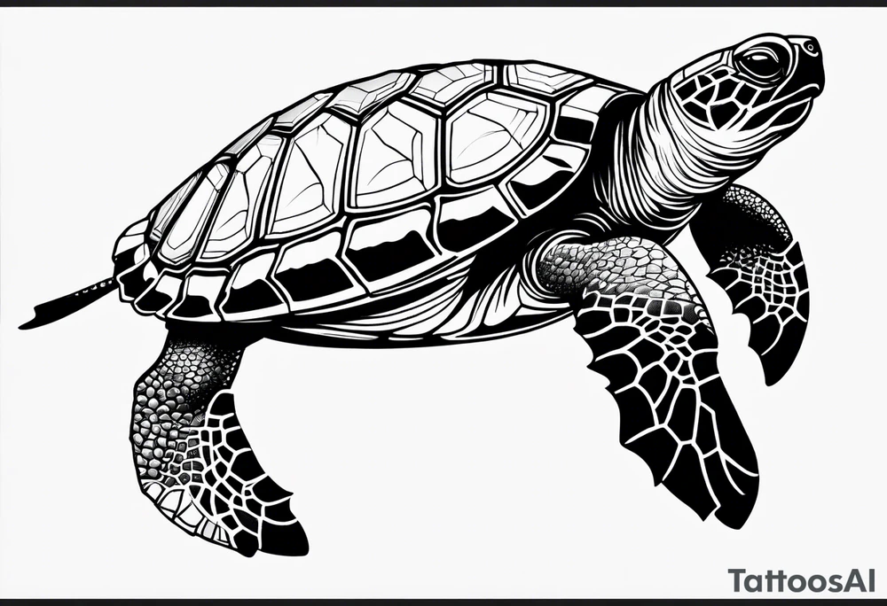 a majestic turtle tattoo idea