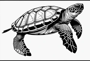 a majestic turtle tattoo idea