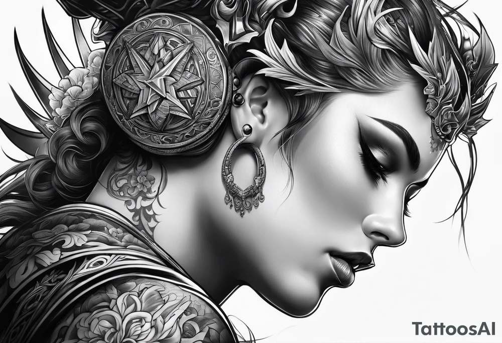 Devil on the shoulder tattoo idea