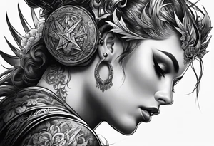 Devil on the shoulder tattoo idea