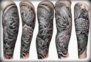 Leg sleeve tattoo idea