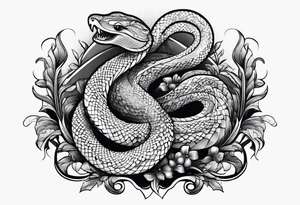 serpent with a spade tattoo idea