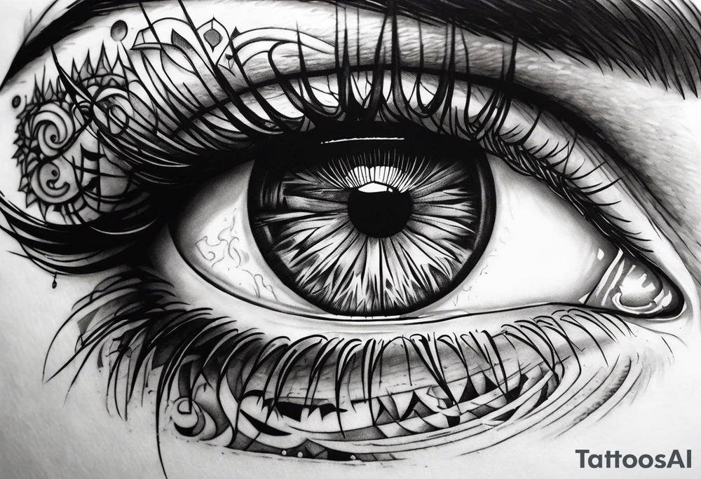 Open eye tattoo idea