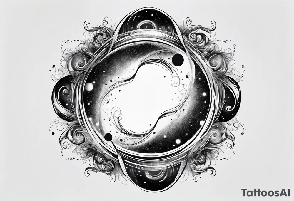 infinity symbol as a black hole tattoo idea