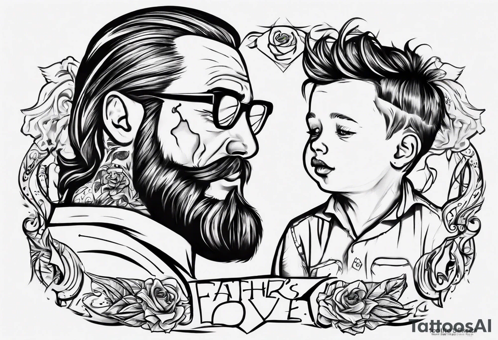 Fathers love for his son tattoo idea