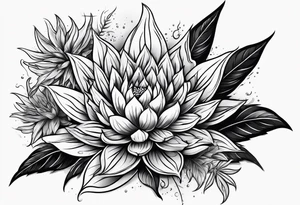 Marijuana flowering tattoo idea