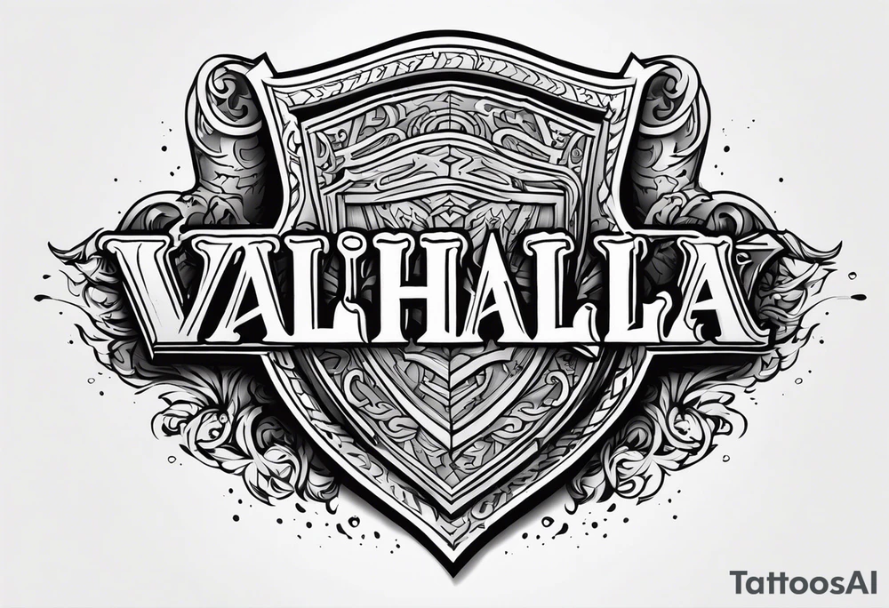 valhalla wounded shield tattoo idea
