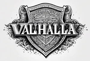 valhalla wounded shield tattoo idea