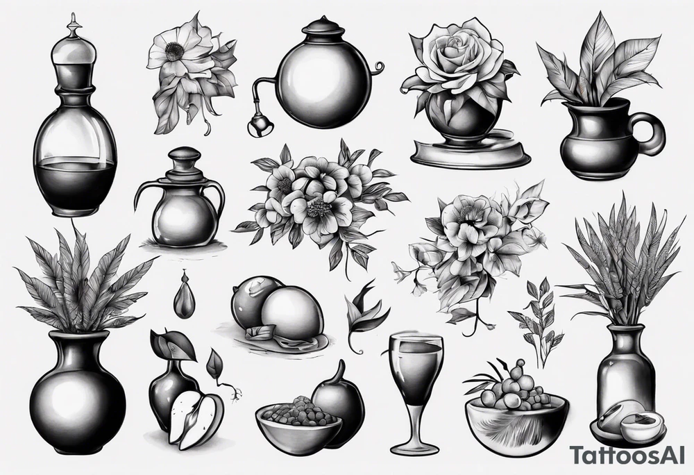 Still life scene tattoo idea
