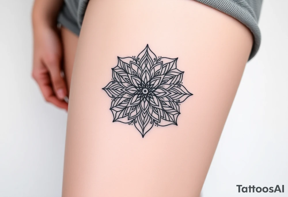 intricate mandala tattoo idea