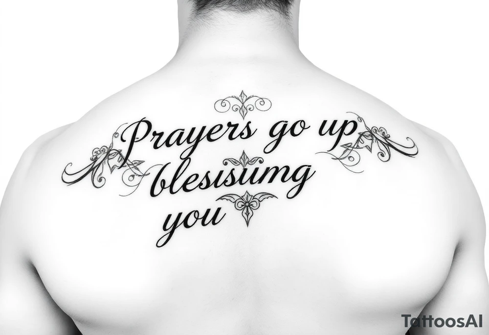 Prayers go up blessings come down tattoo idea