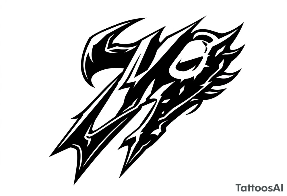 999 symbol for men tattoo idea